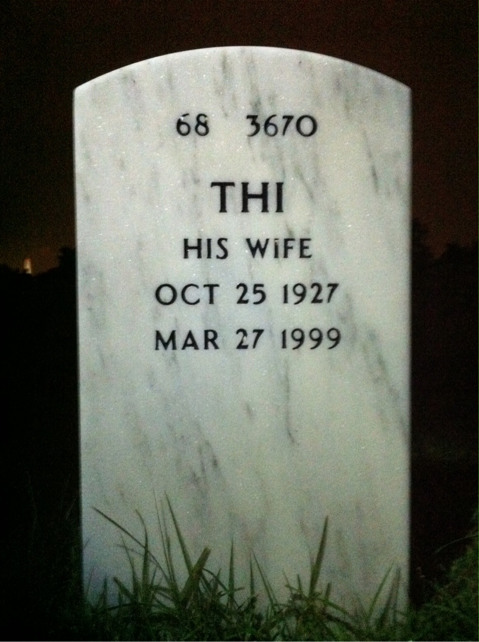 Back of headstone — Charles Griscom