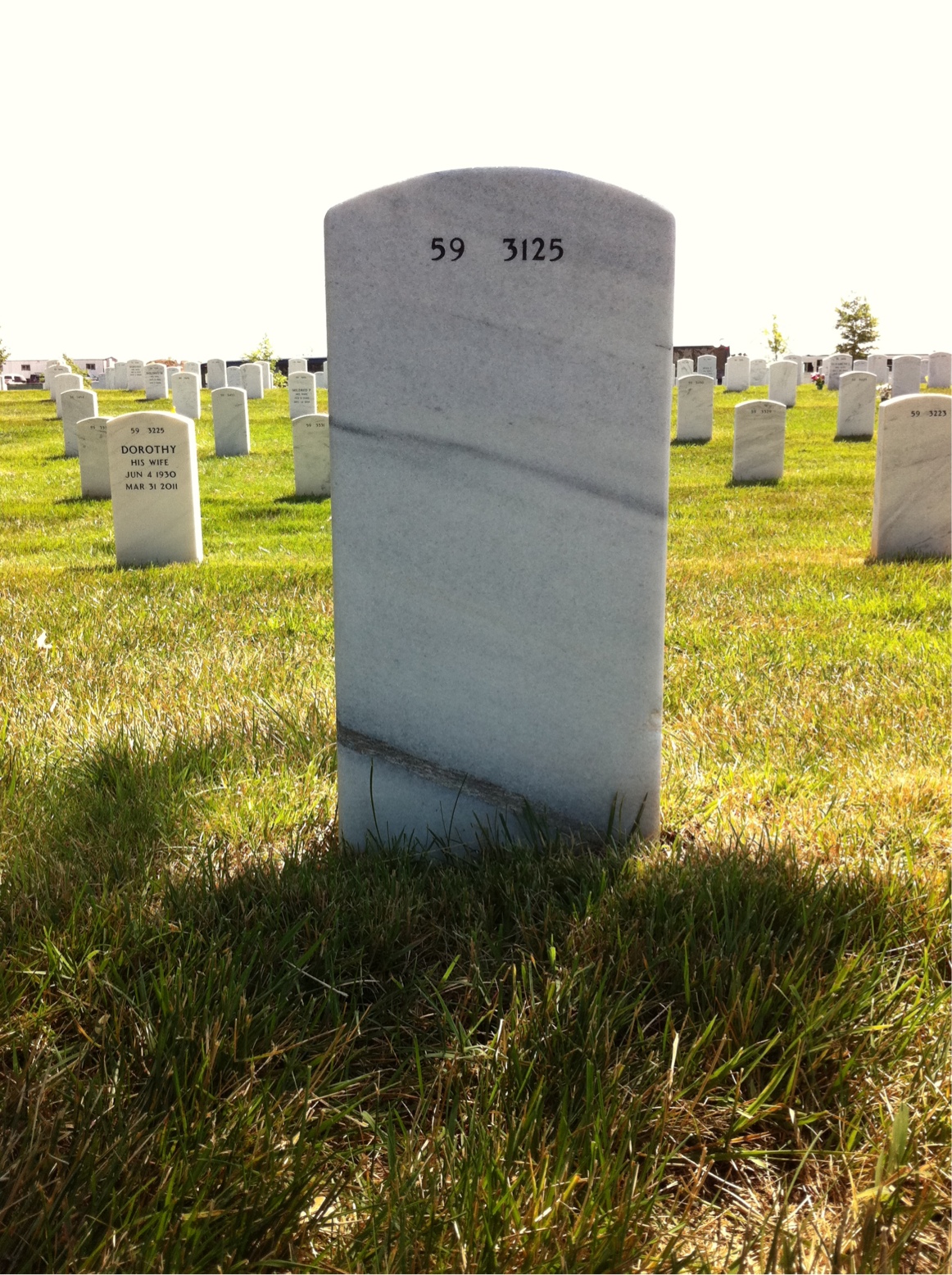 Back of headstone — James Dennis