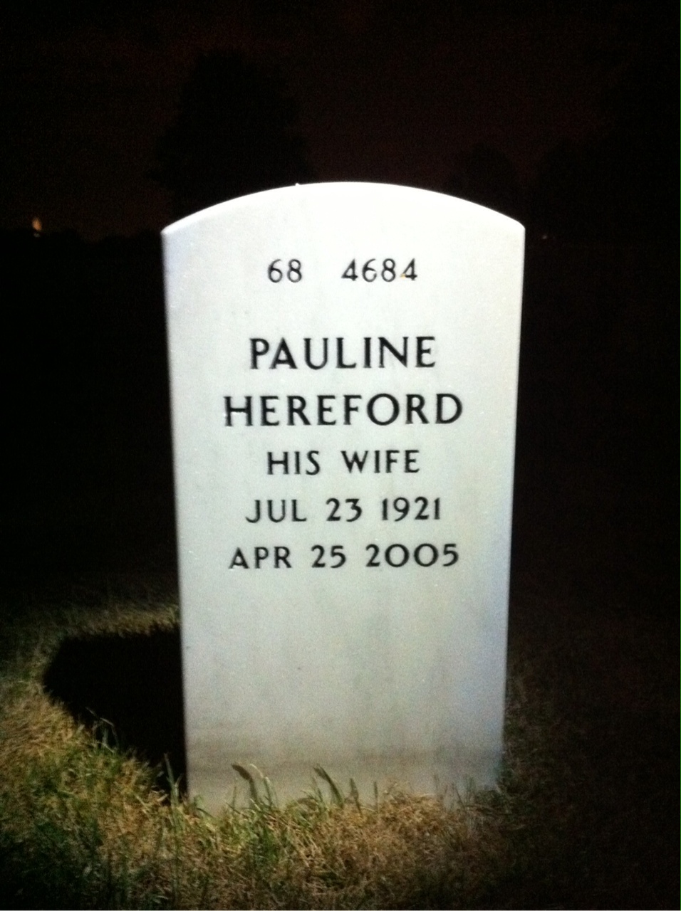 Back of headstone — Bernard Williams