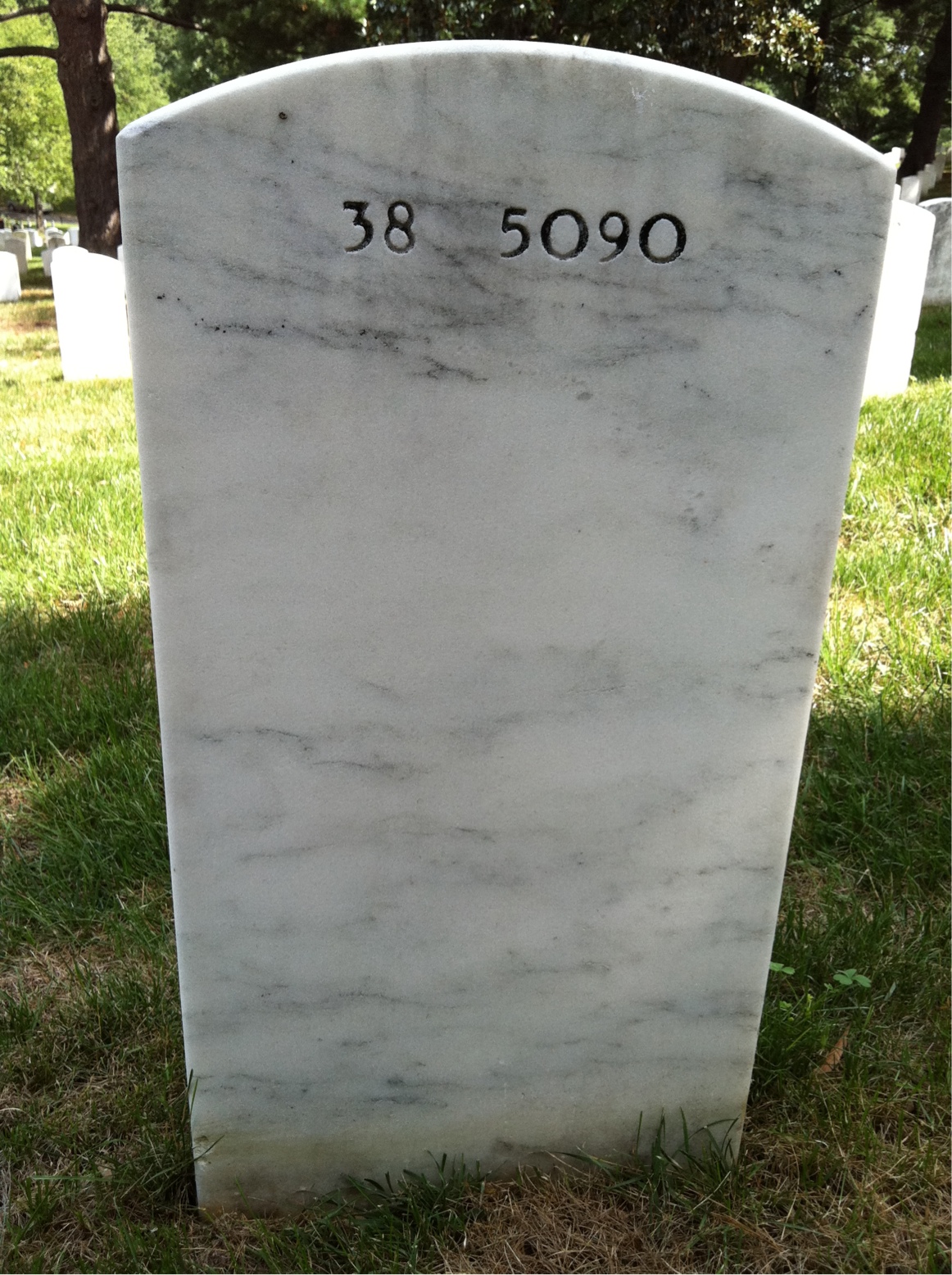 Back of headstone — Franklin Avery