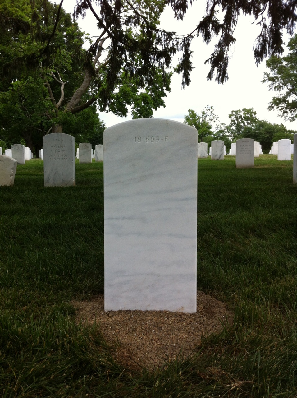 Back of headstone — Walter Astryke