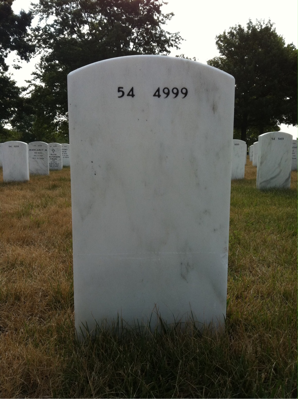 Back of headstone — William Shimkus