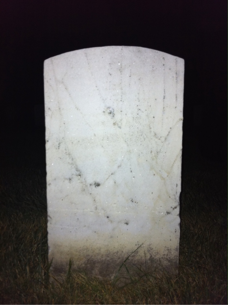 Back of headstone — George Armstrong