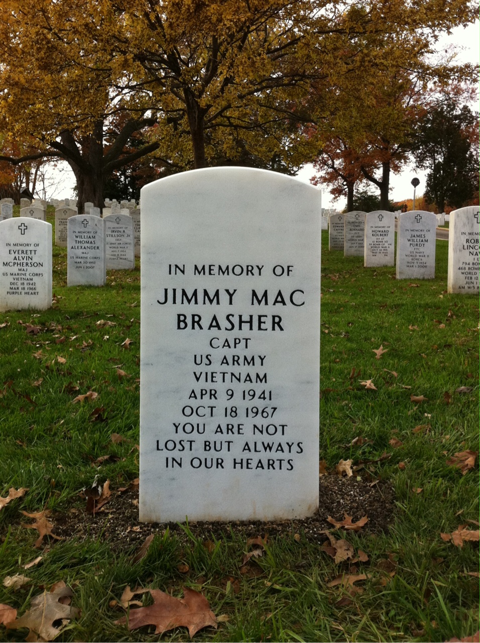 Headstone of Jimmy Mac Brasher