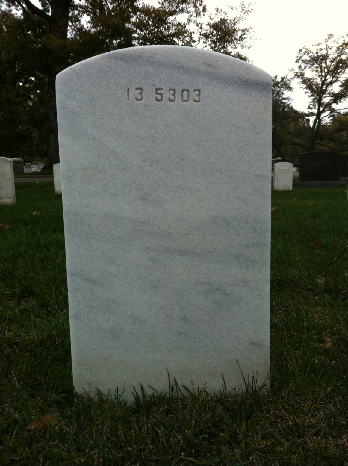 Back of headstone — Michael Monaghan