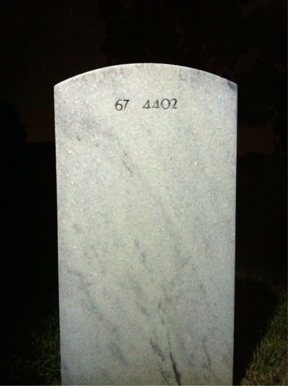 Back of headstone — Roger I Layman