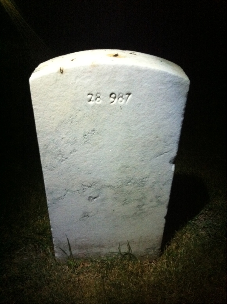 Back of headstone — Mary Anderson
