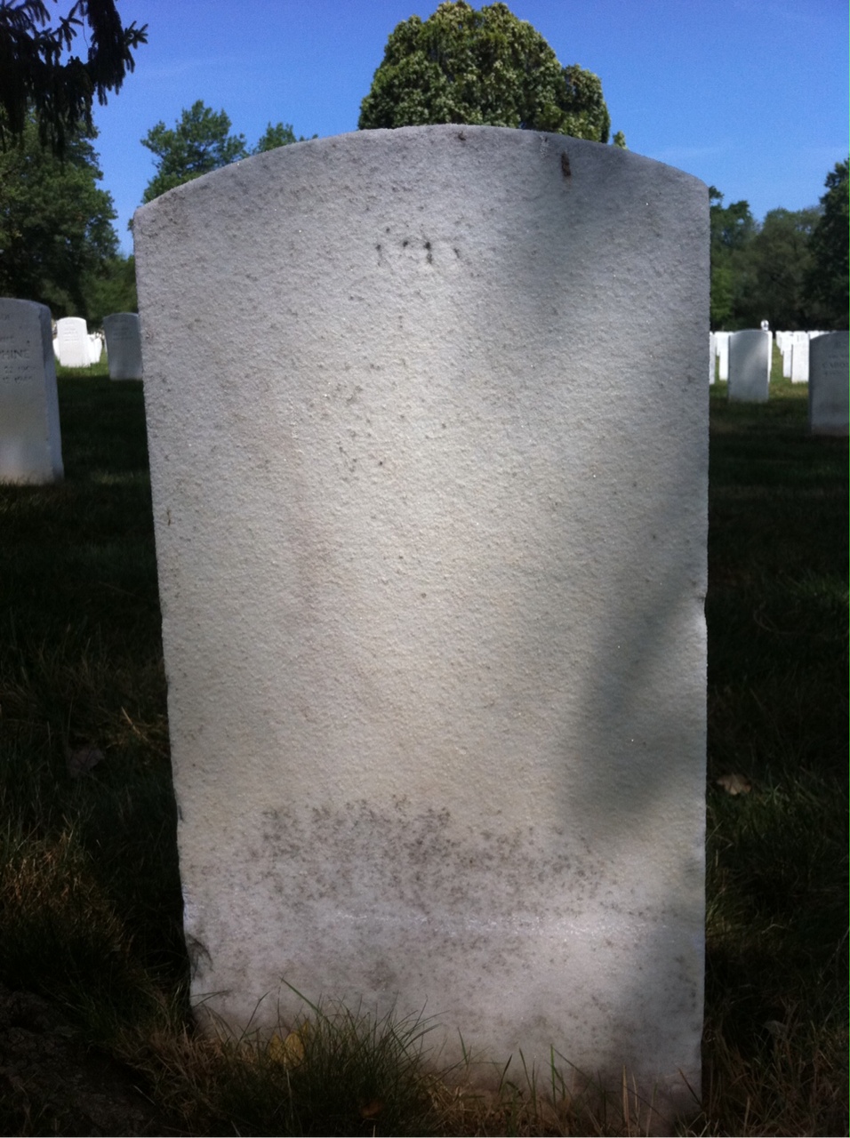 Back of headstone — Evelyn Mosby