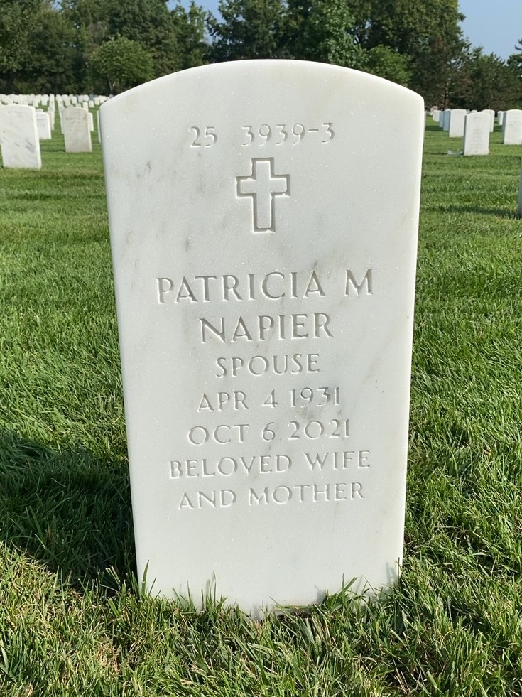 Back of headstone — Paul Napier