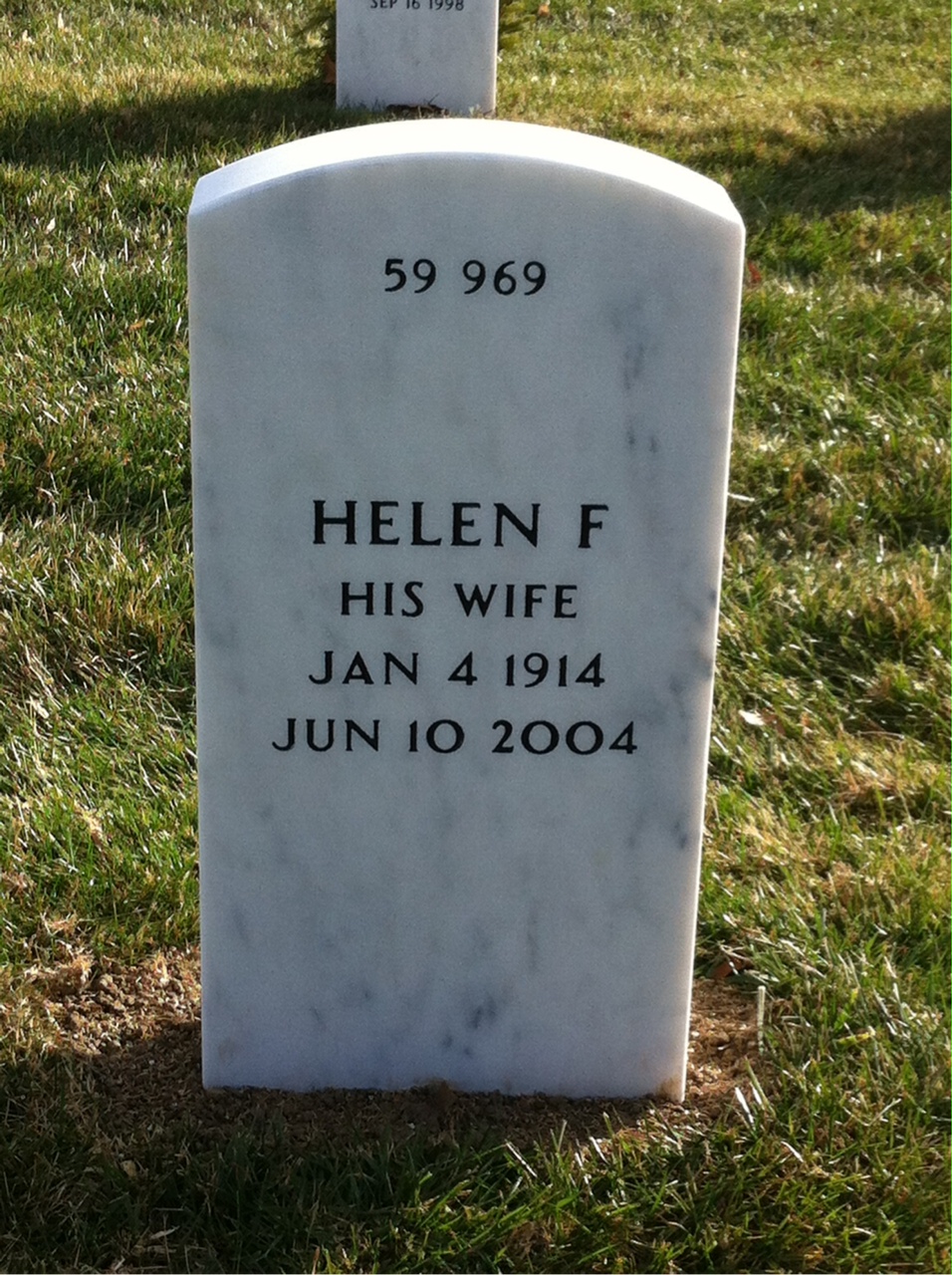 Back of headstone — John Kaine