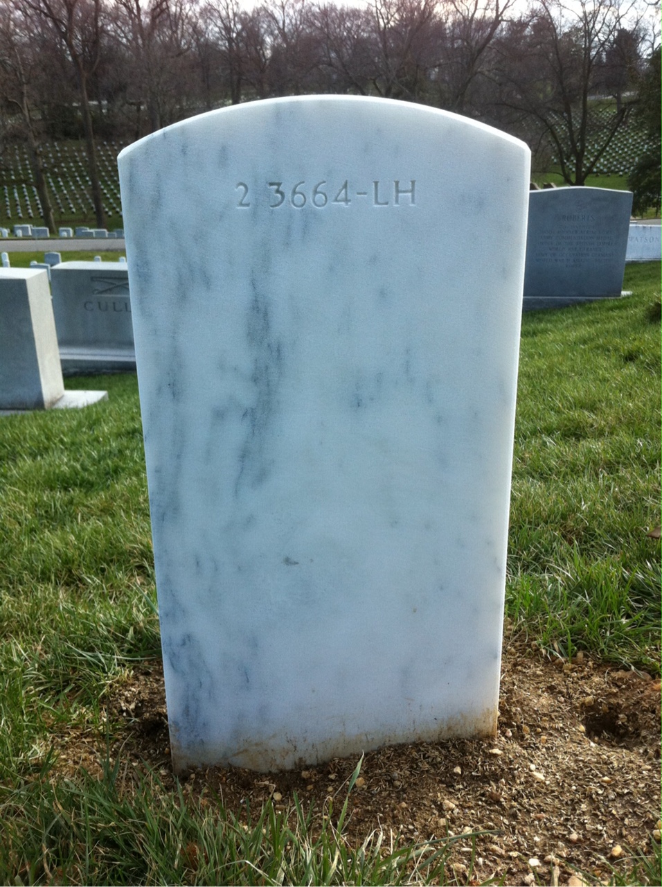 Back of headstone — William Zook