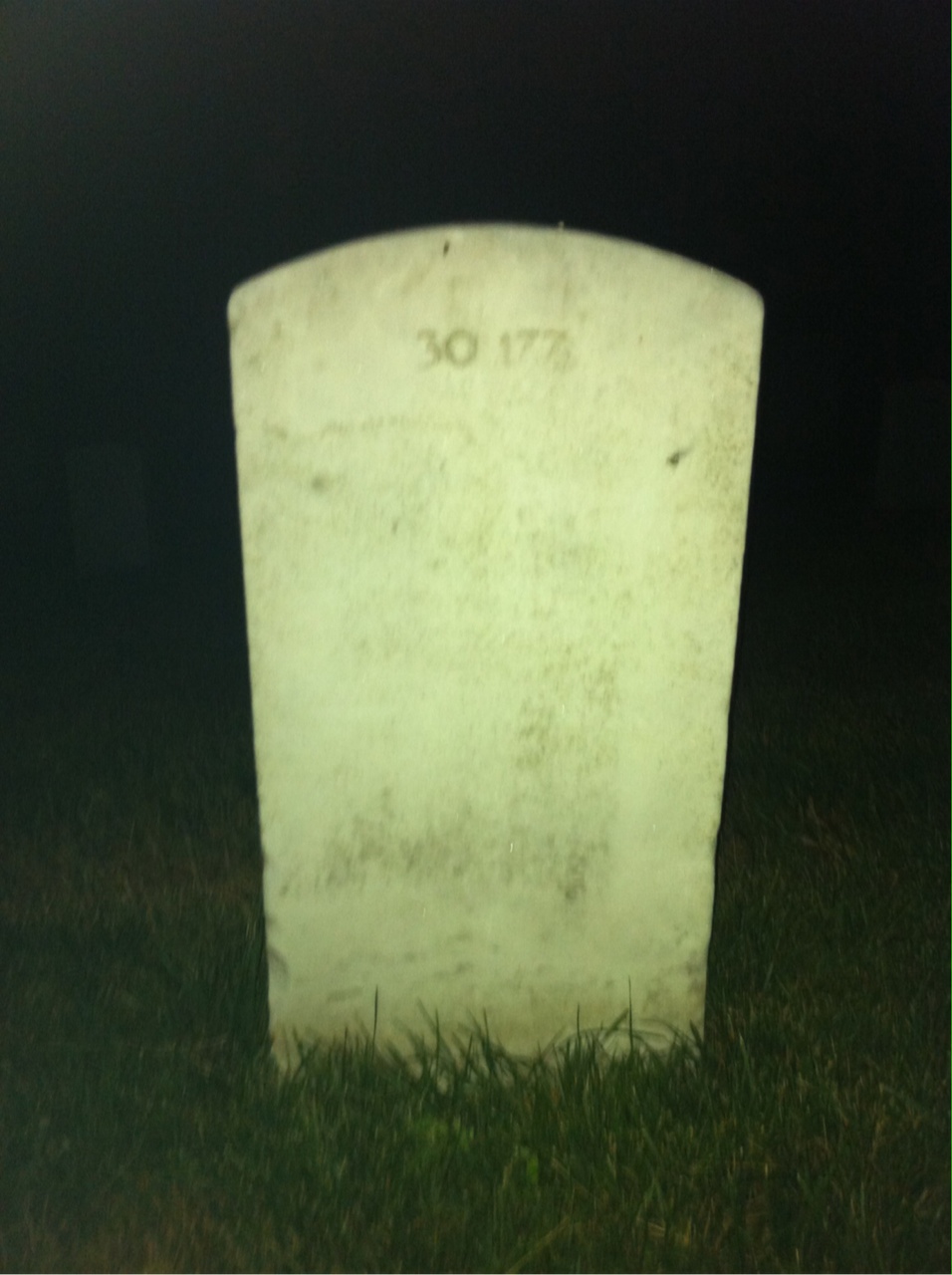 Back of headstone — Leslie Corbin