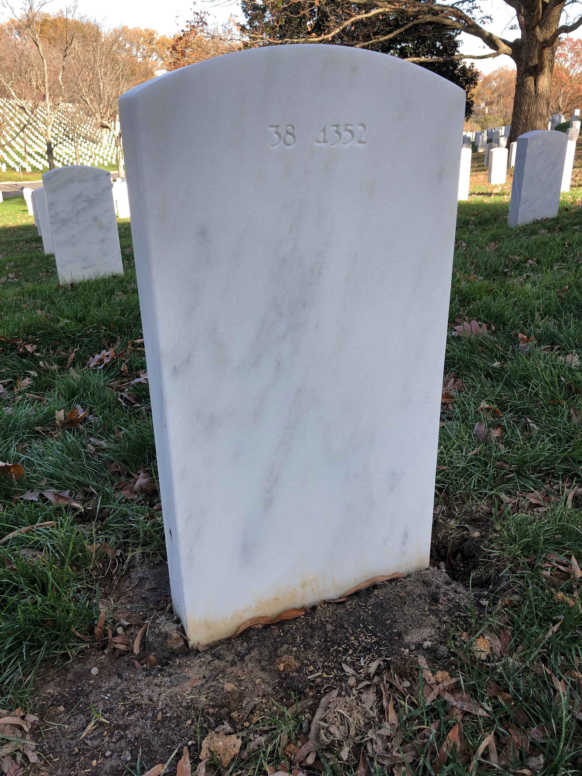 Back of headstone — Thomas H Mckenzie