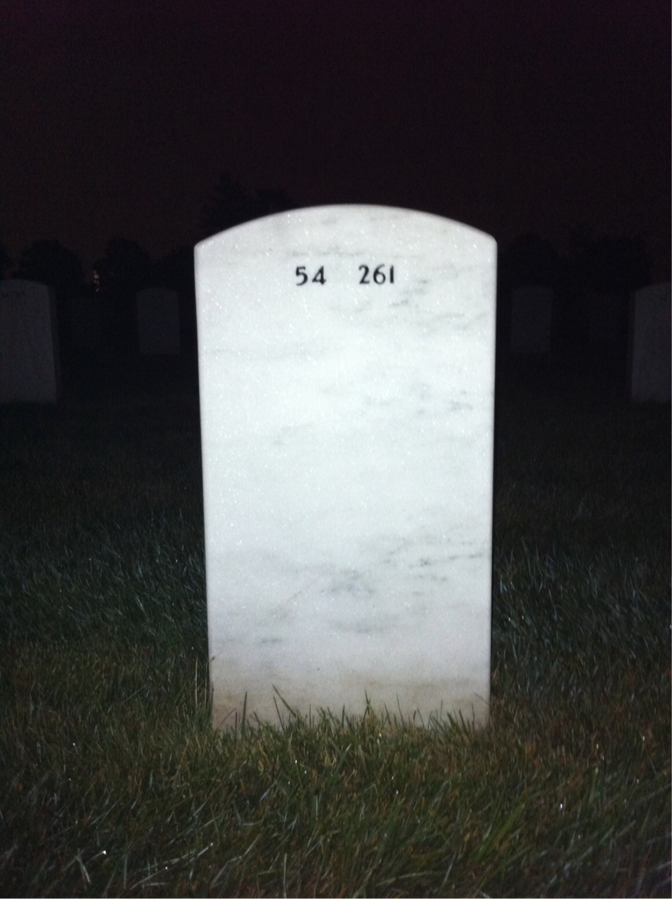 Back of headstone — Jack Warszawski