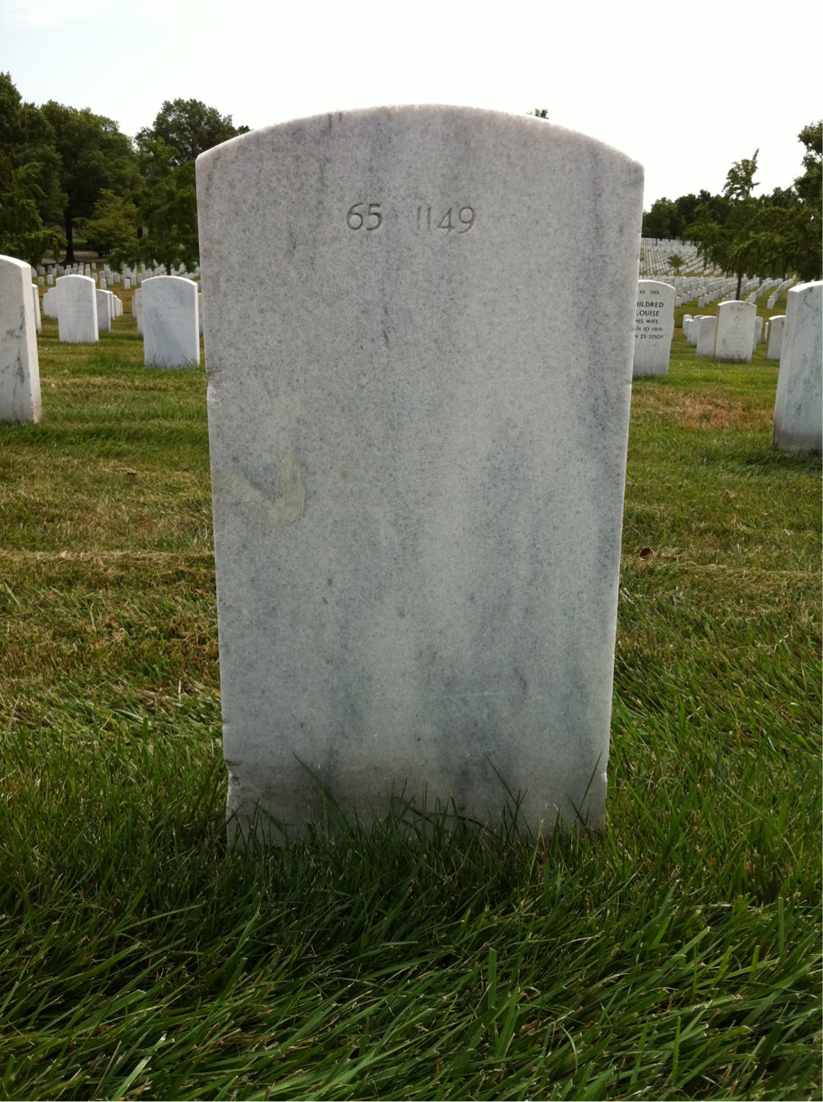 Back of headstone — Jimmie Murphy