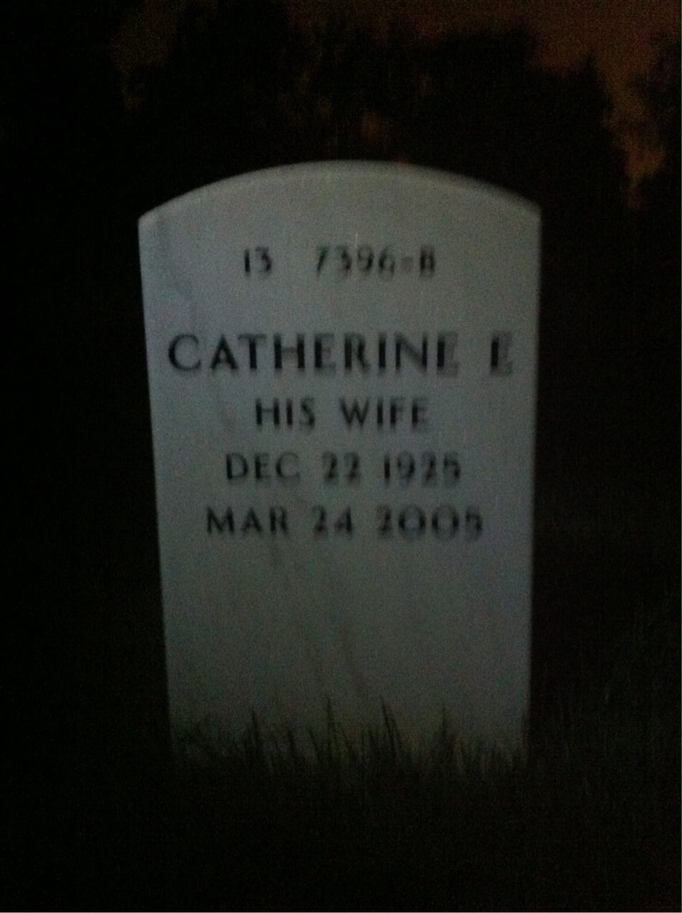 Back of headstone — William Young
