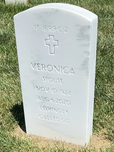 Back of headstone — Arthur Arehart