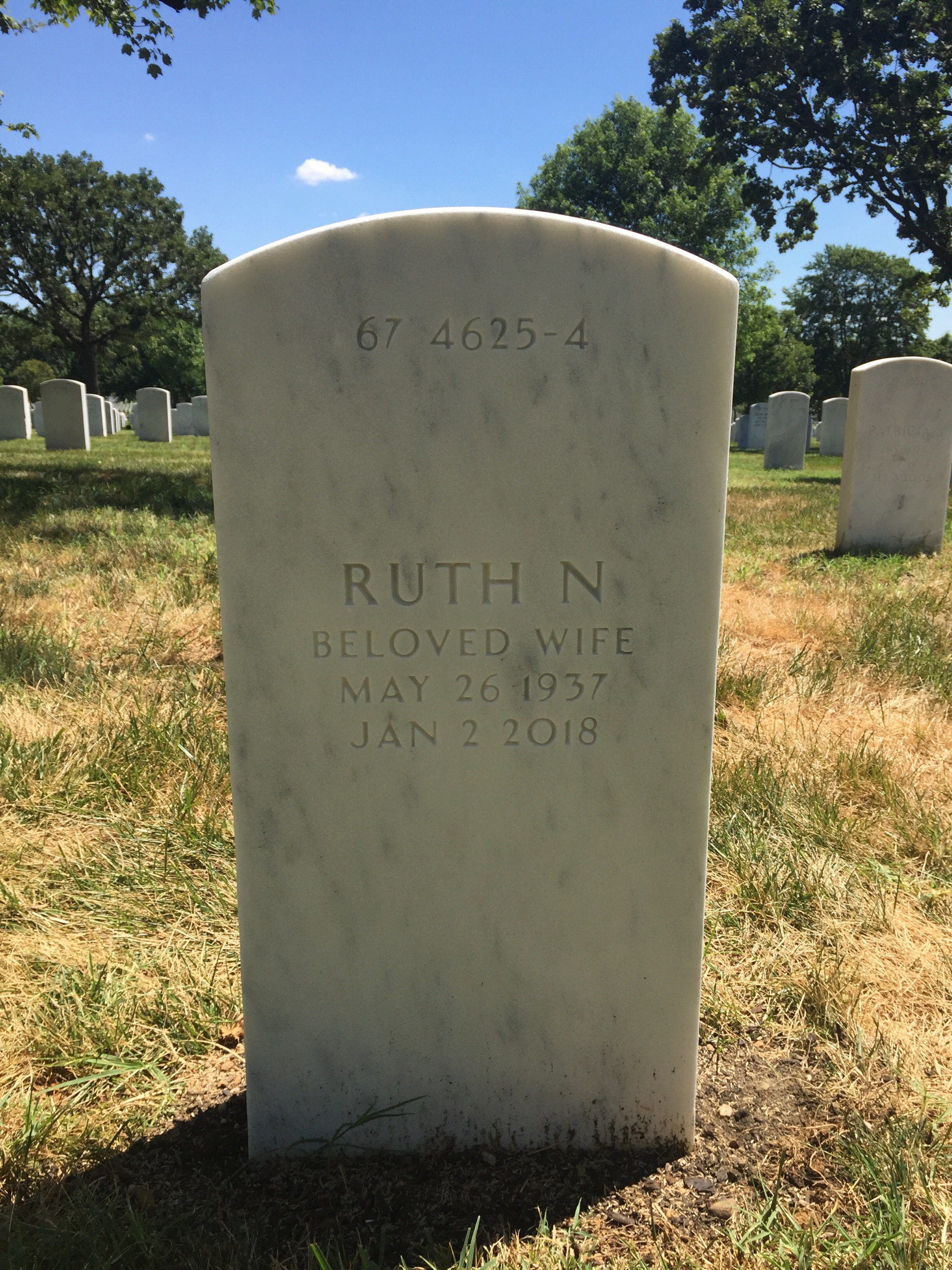 Back of headstone — Robert Bettinger