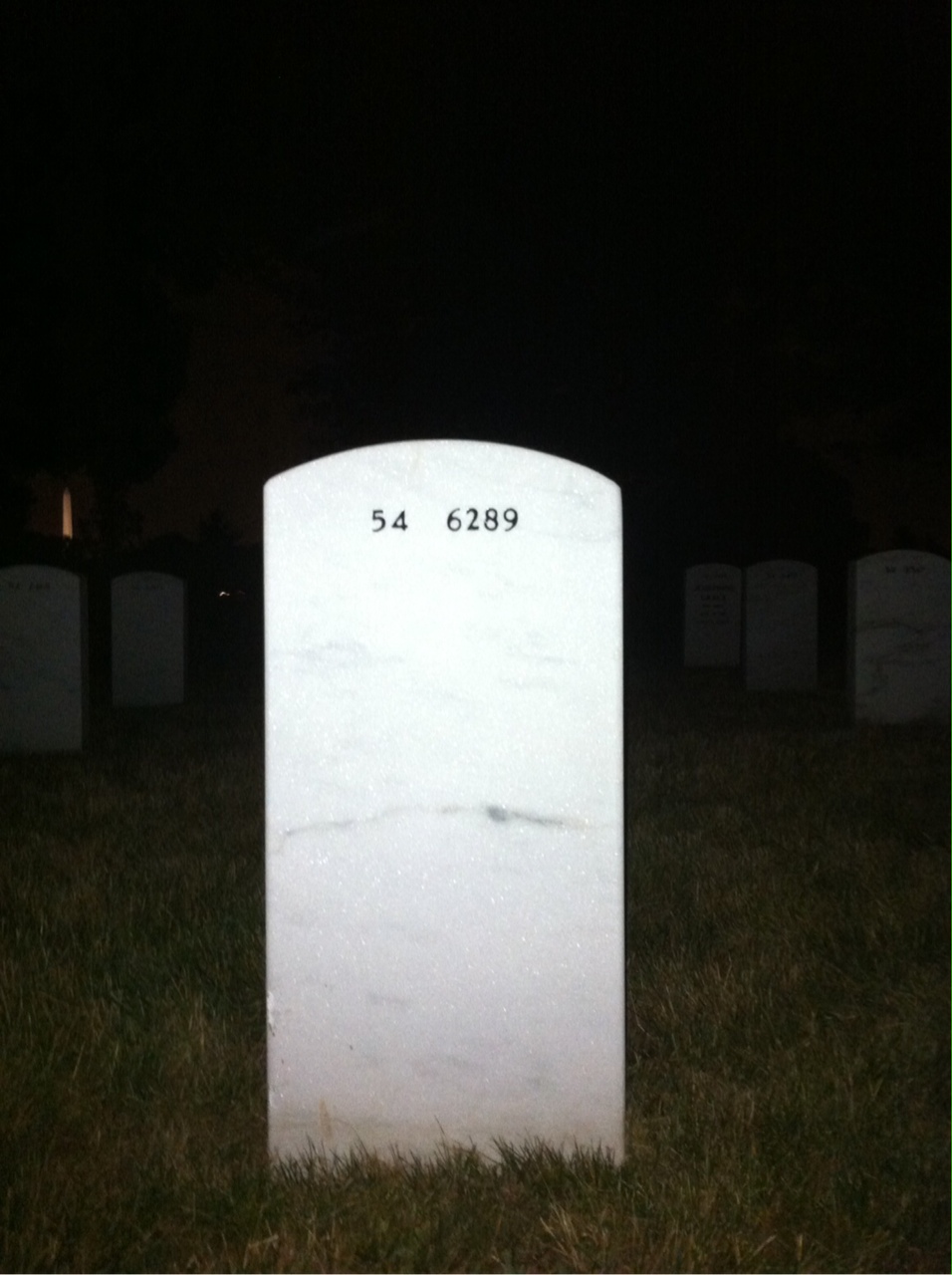 Back of headstone — John Hornback