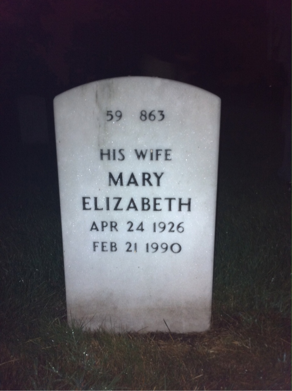 Back of headstone — Bernard Nolen