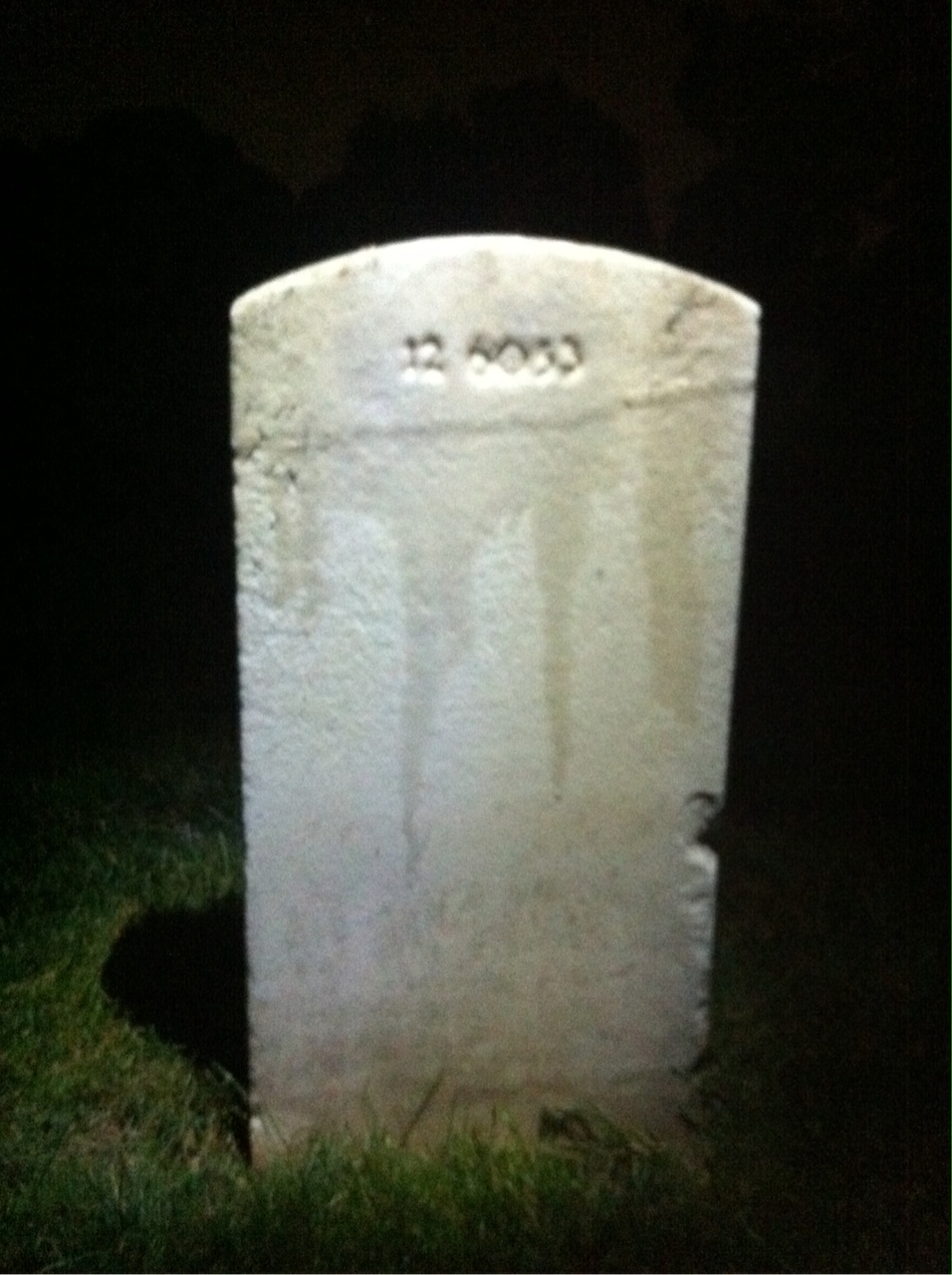 Back of headstone — Cecil Mulnix