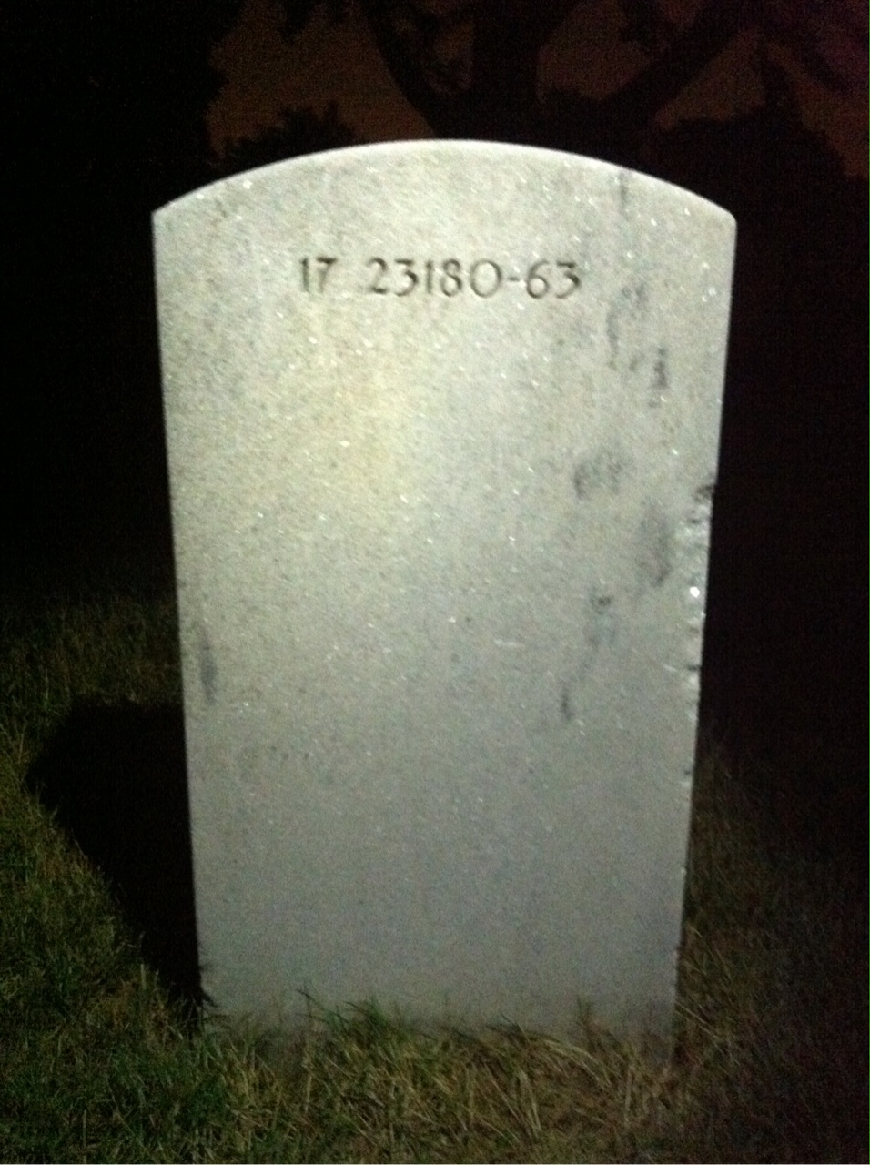 Back of headstone — Genevra Anderson