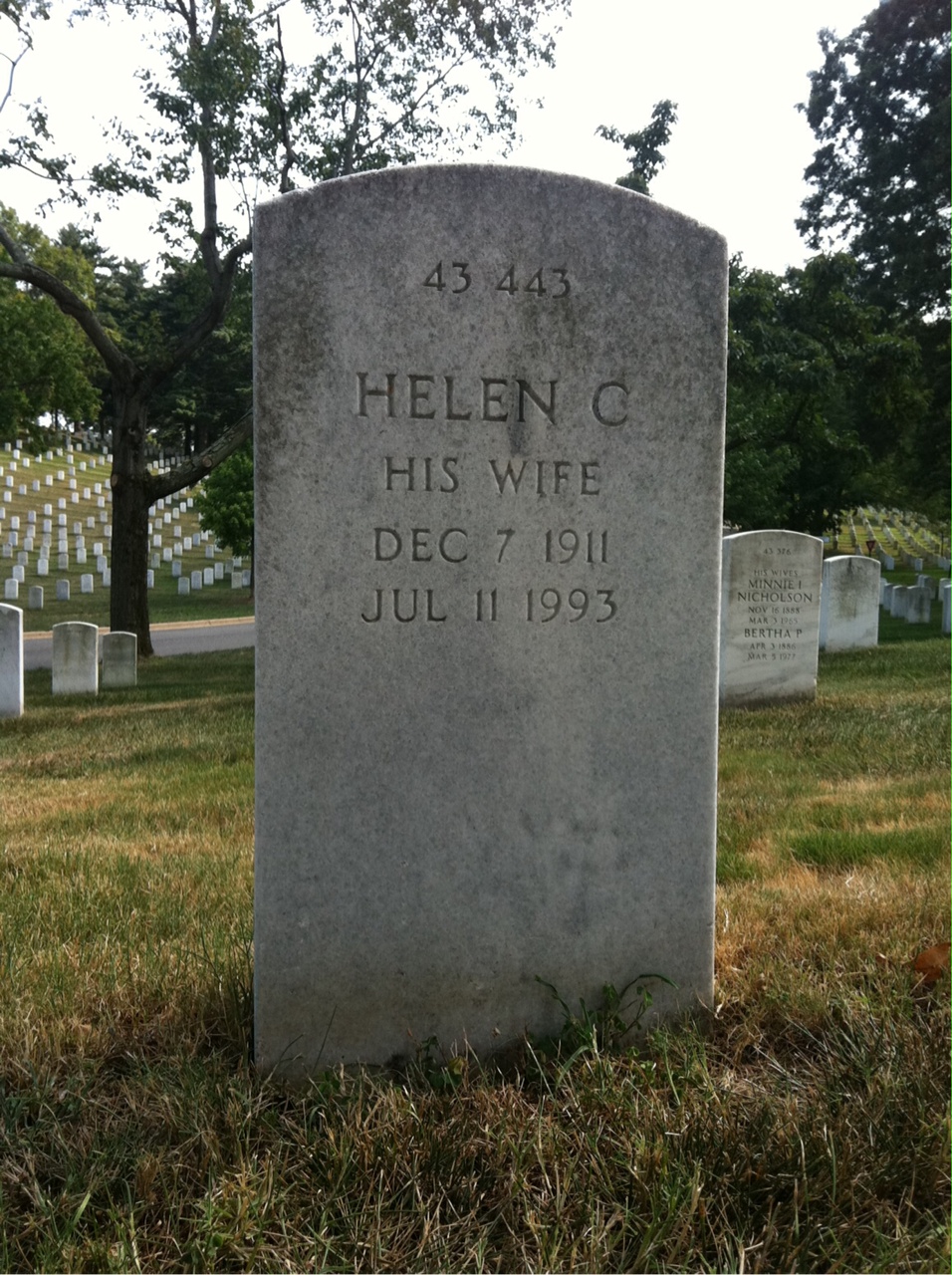 Back of headstone — Joseph Morris