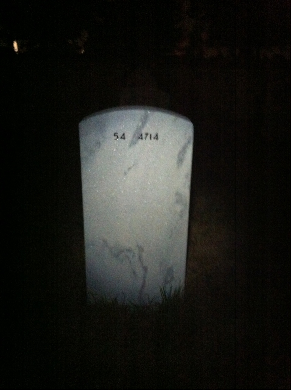 Back of headstone — Richard Strong
