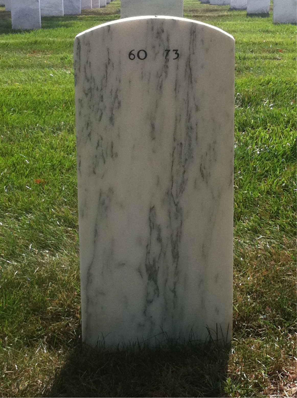 Back of headstone — Charles Wilson