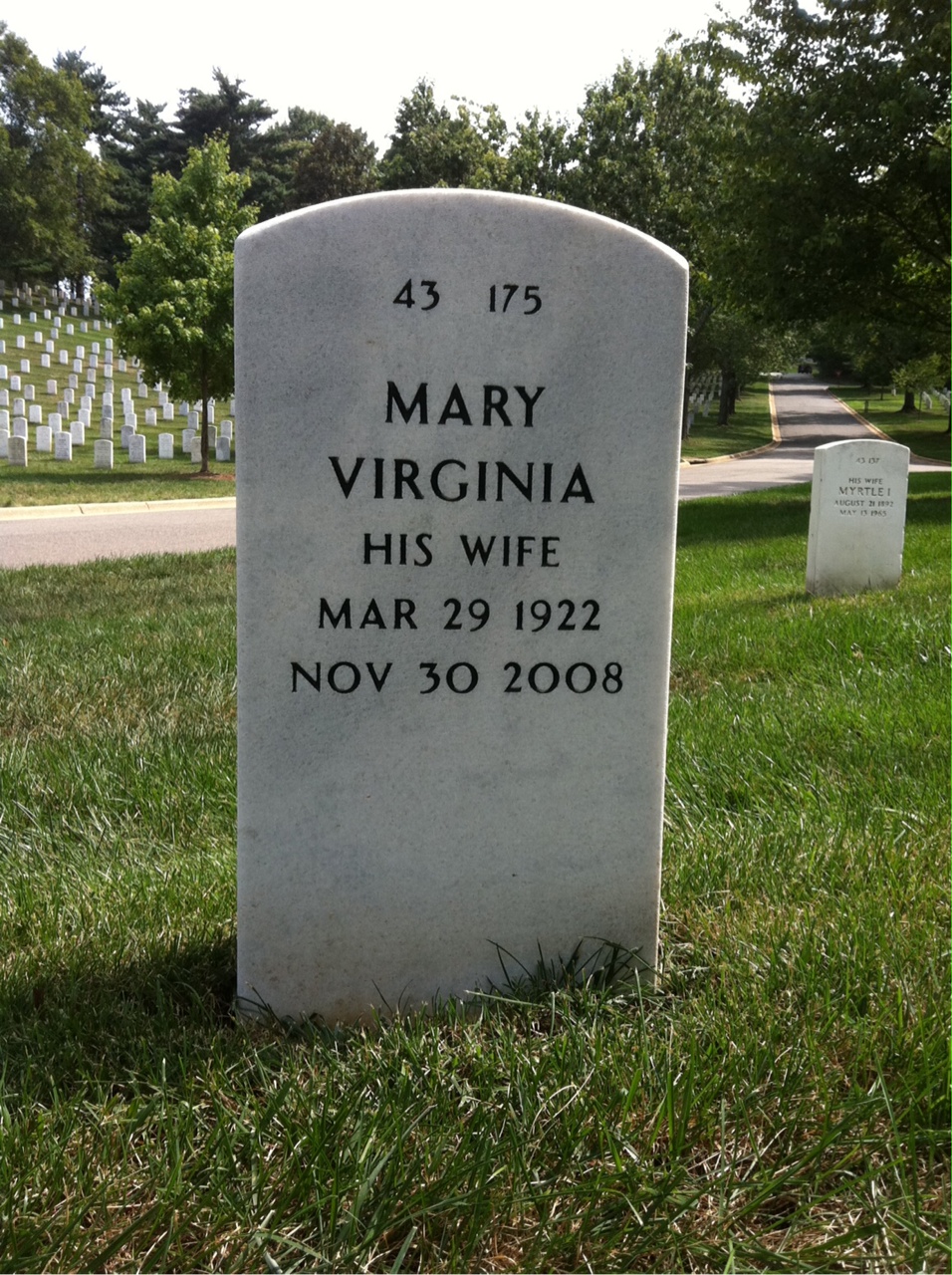 Back of headstone — Harold Gicker