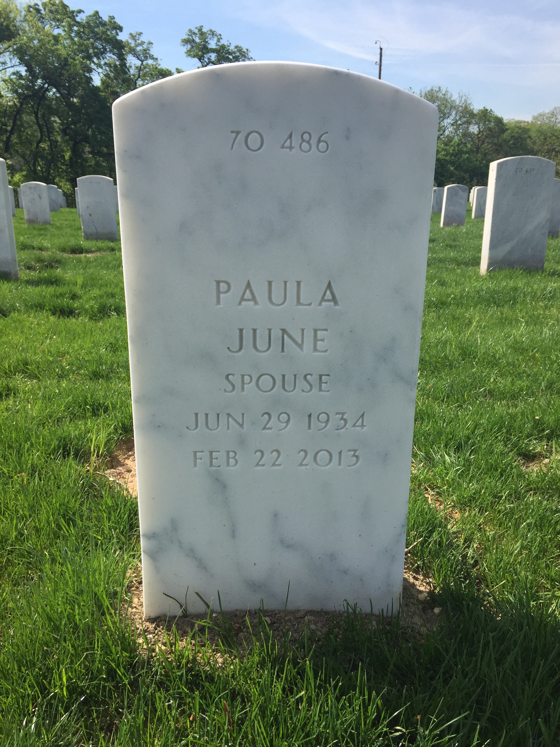 Back of headstone — Lauren Mendenhall