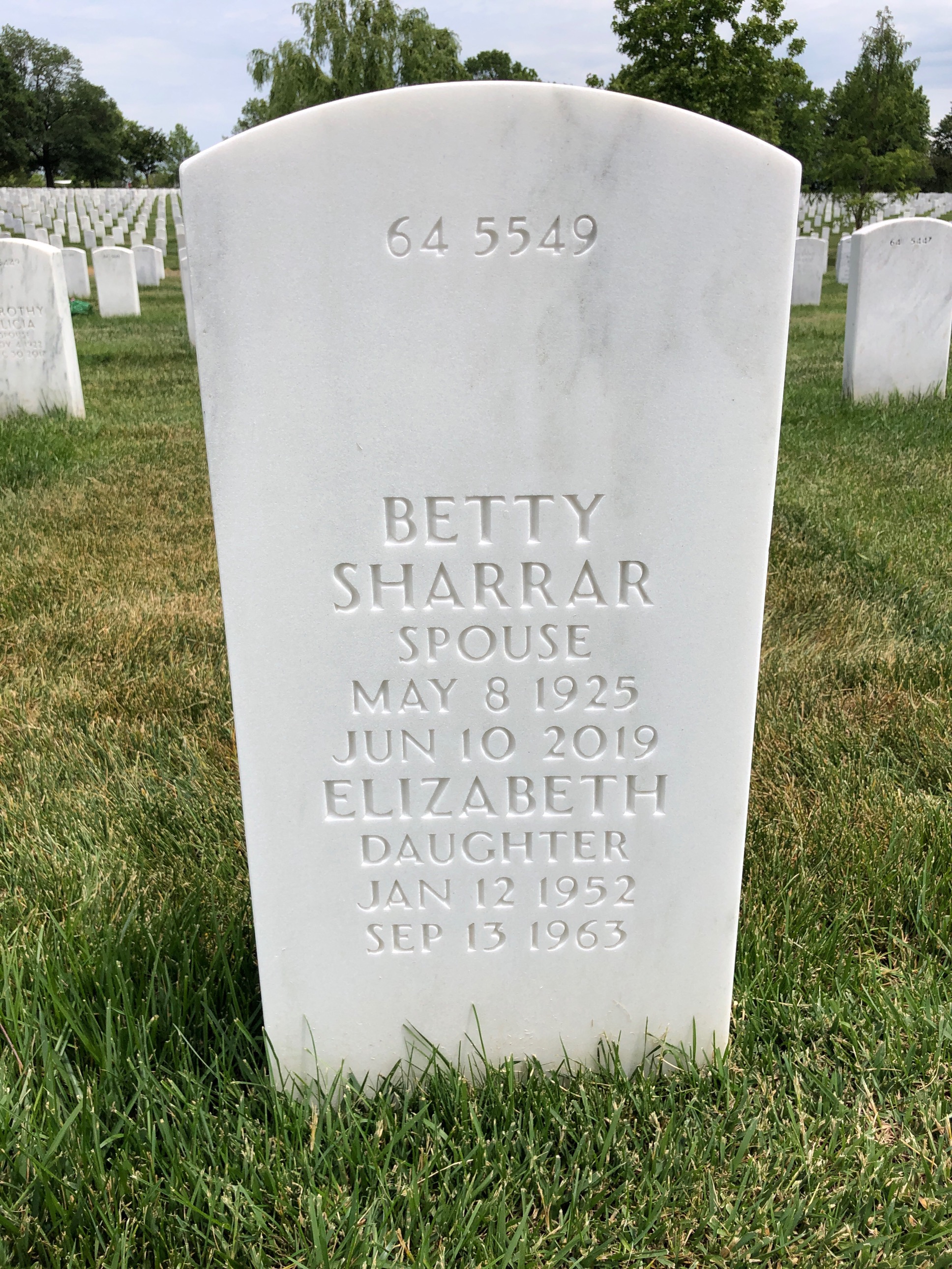 Back of headstone — Bruce Robb