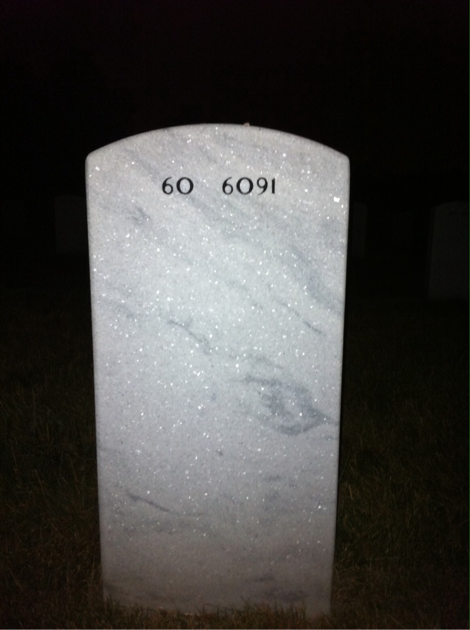 Back of headstone — William White