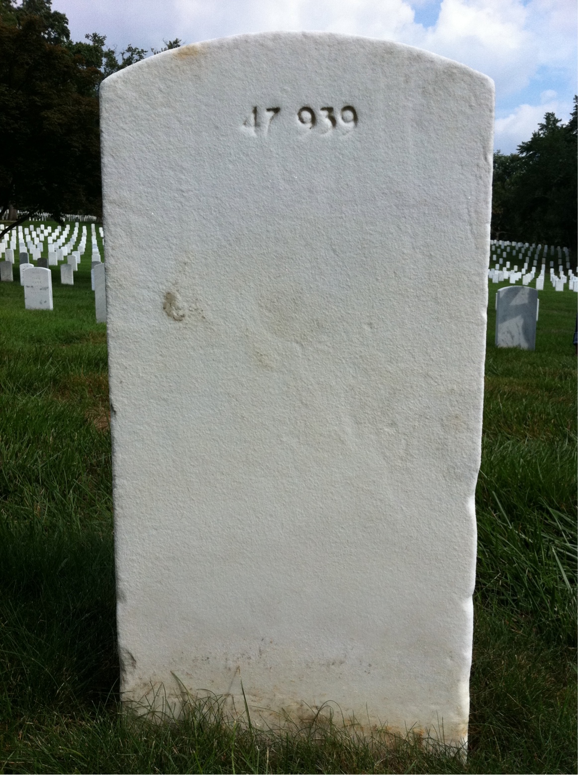 Back of headstone — Willie E Kelley