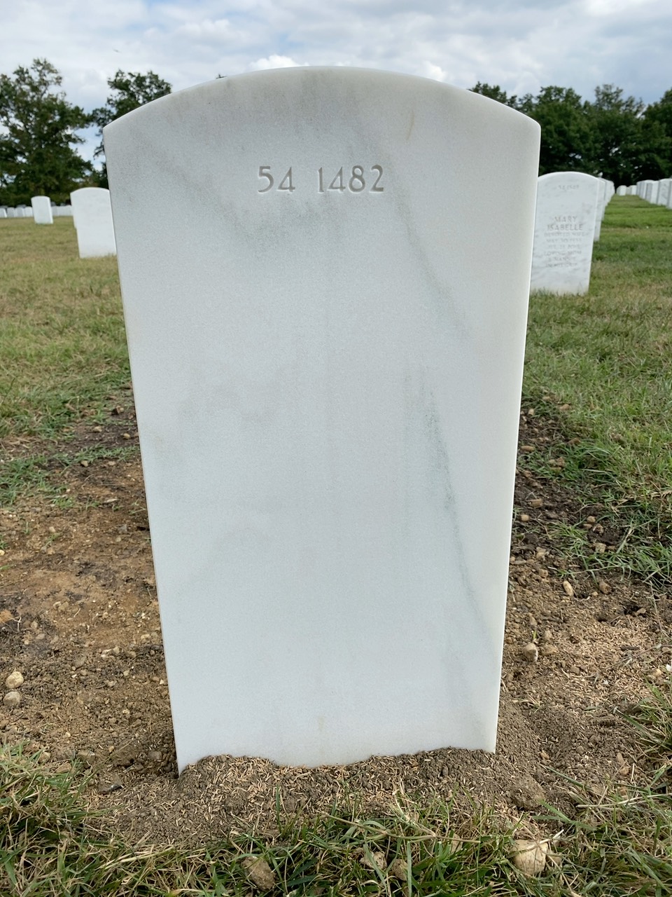 Back of headstone — George Crisp