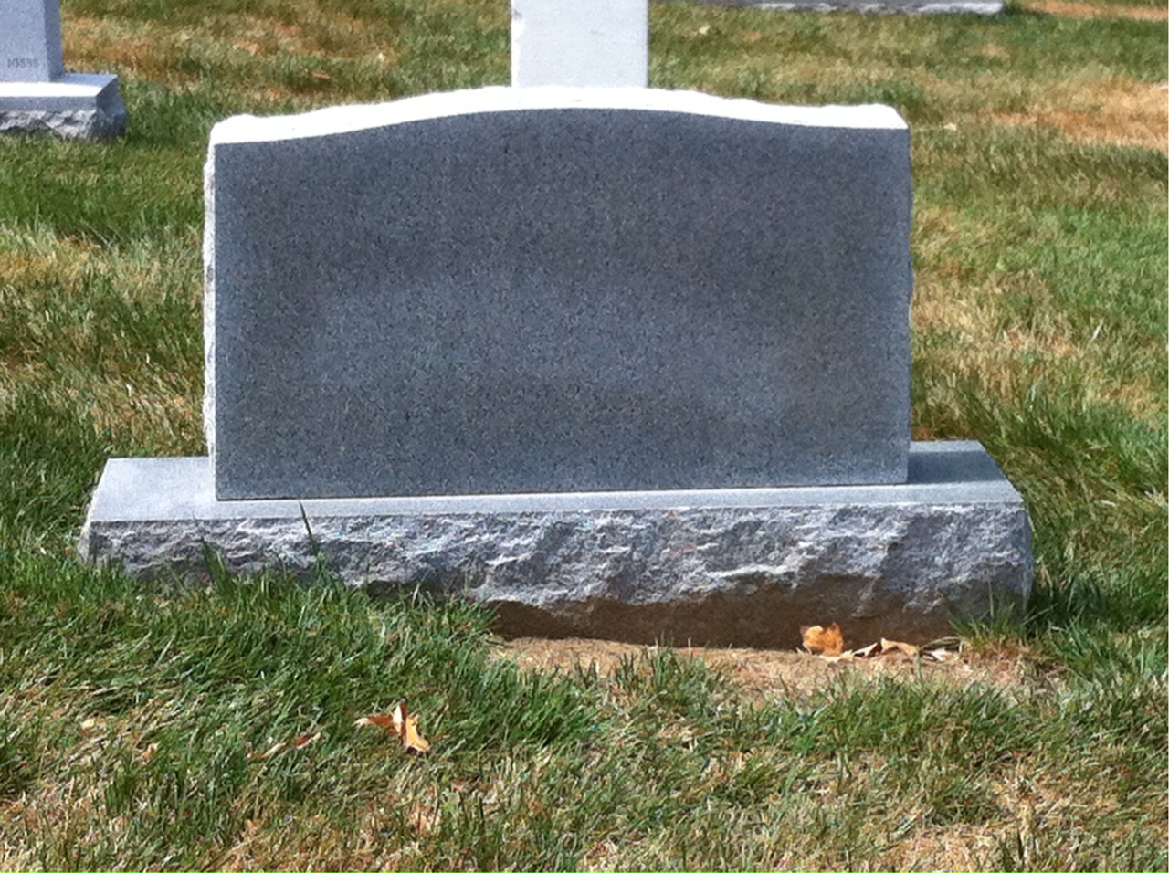 Back of headstone — Anthony Farrugio