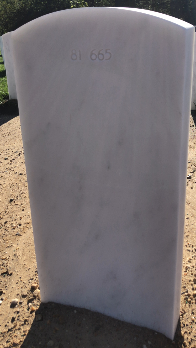 Back of headstone — Umar Faruq Qadafi
