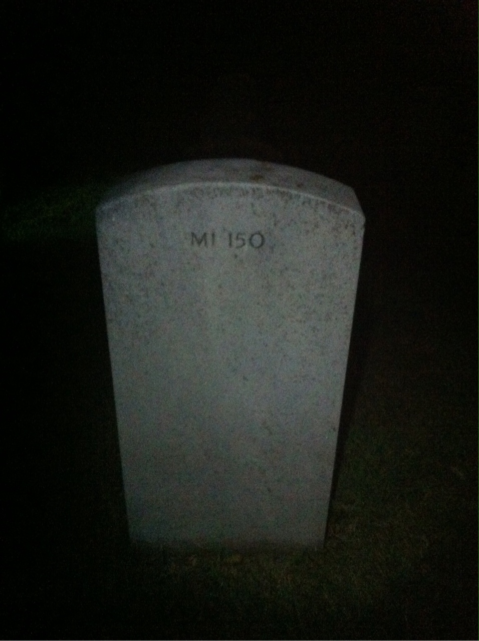 Back of headstone — William Jackson Coffey