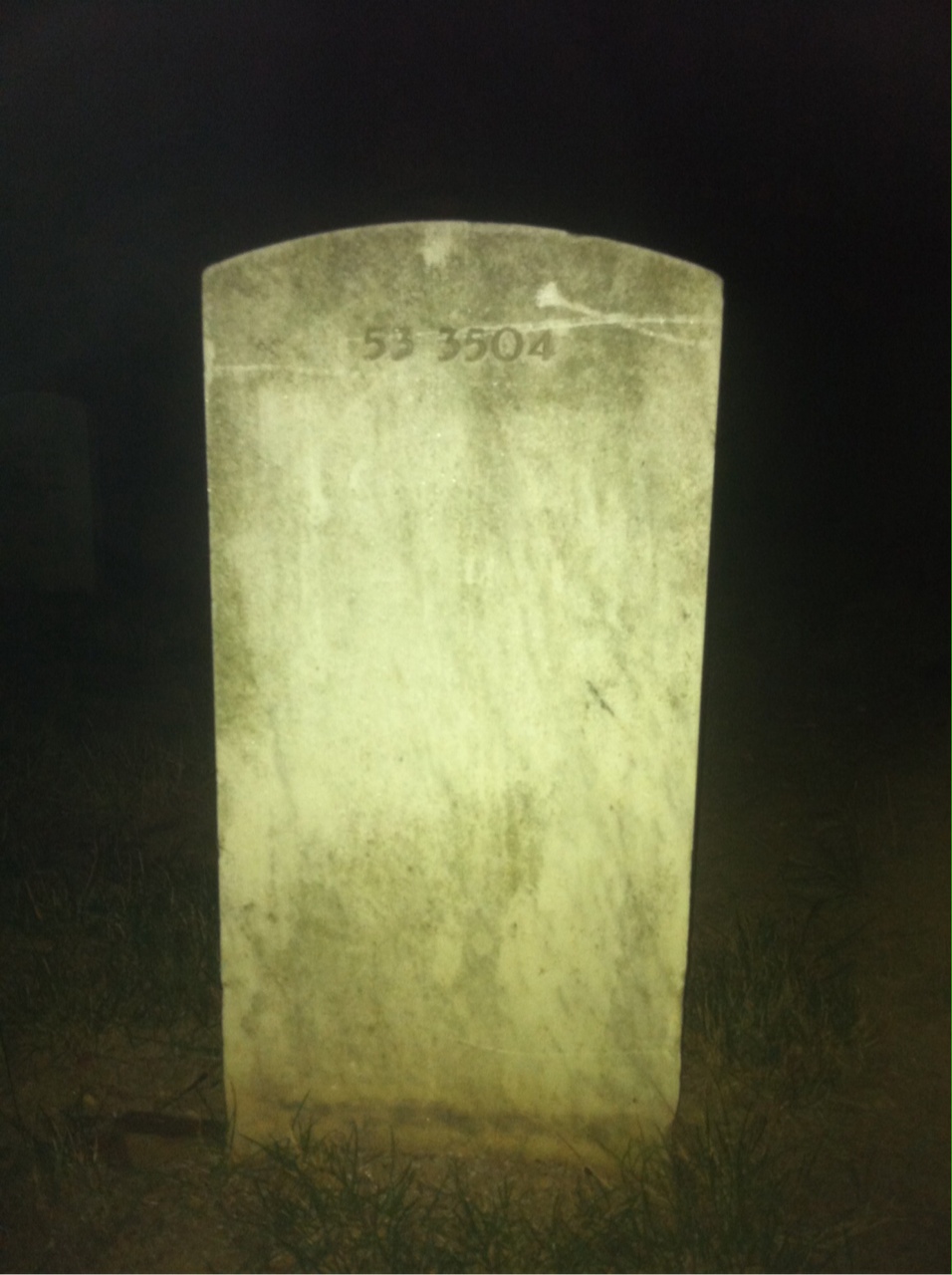 Back of headstone — Colin Murphy