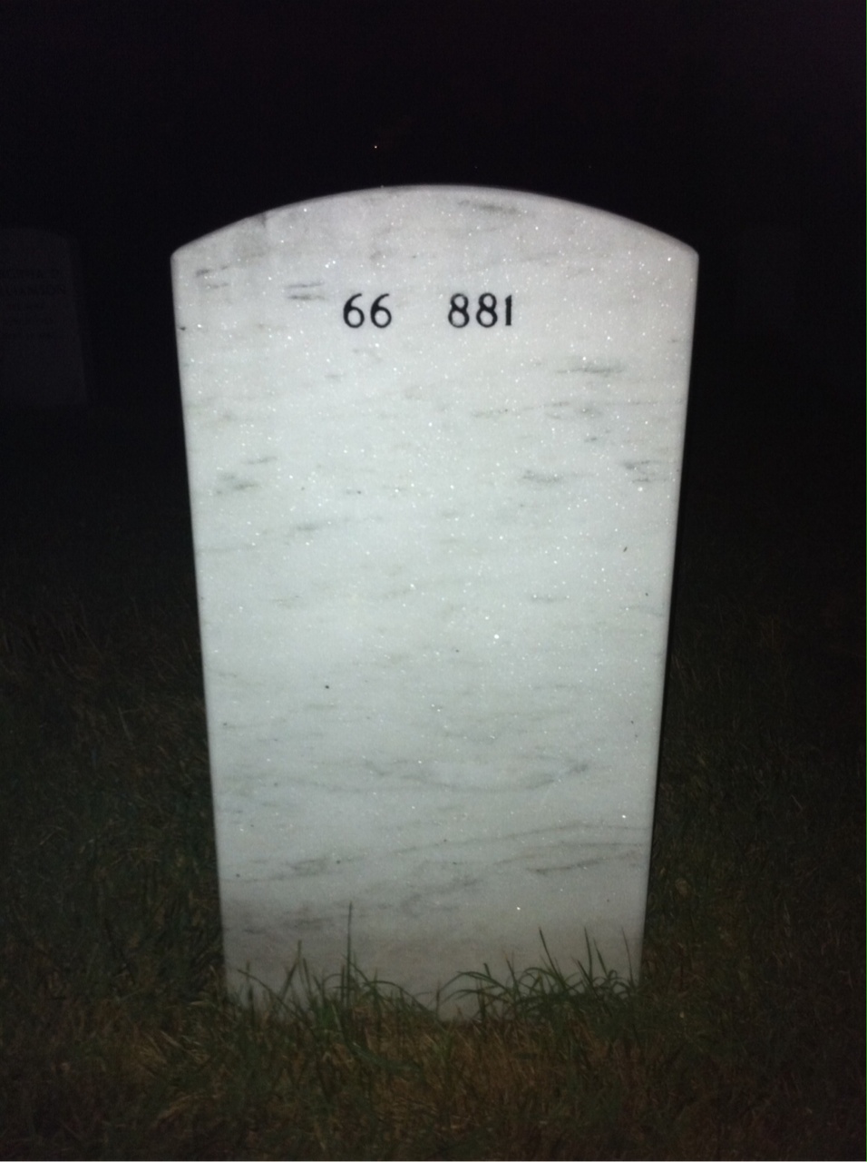 Back of headstone — Anthony Sgro