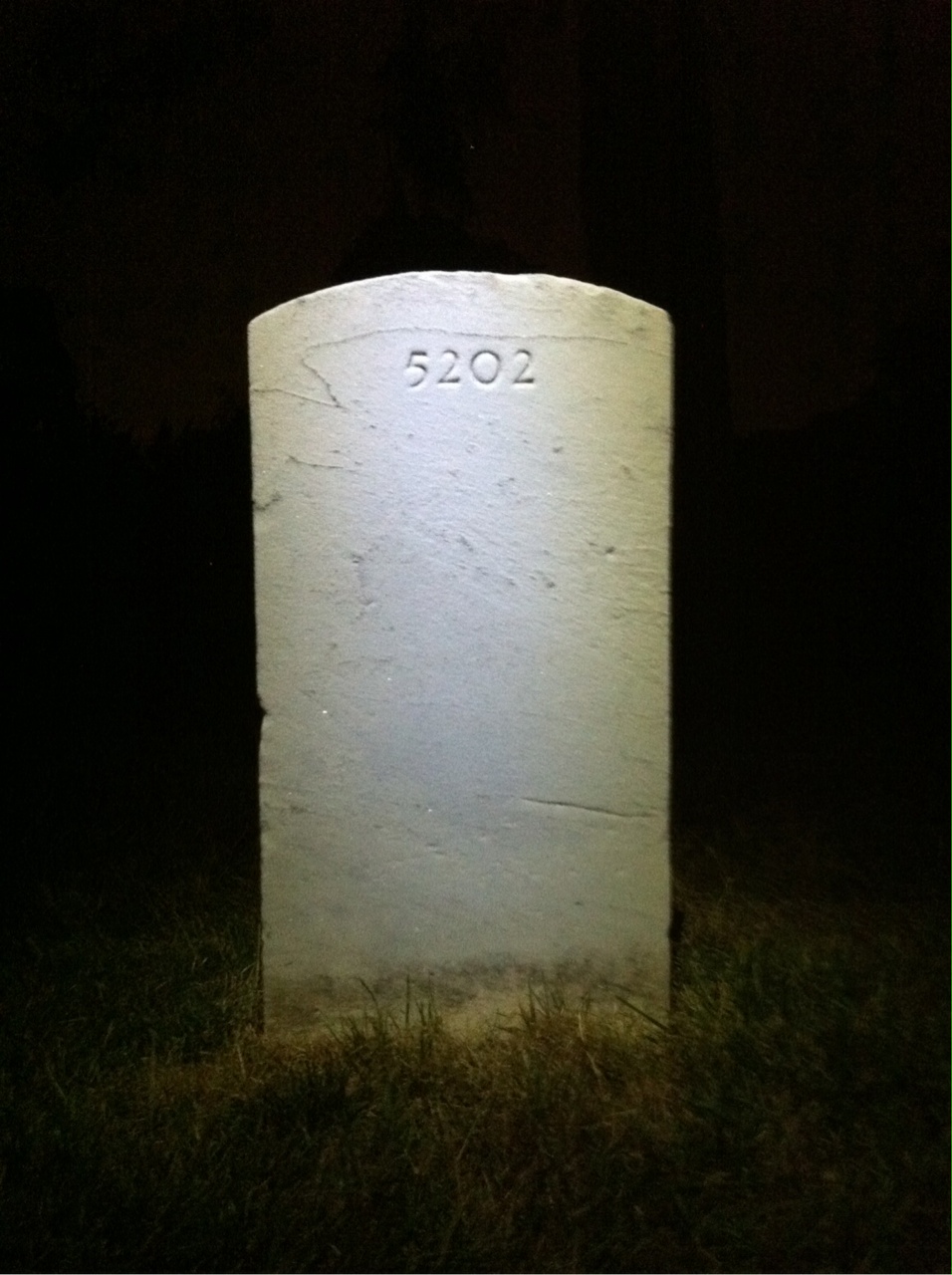 Back of headstone — Robert Arrington