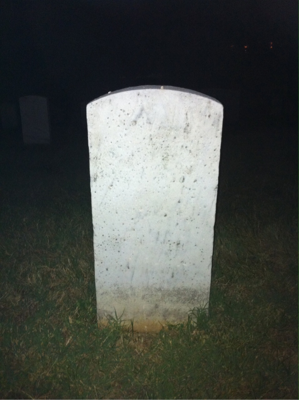 Back of headstone — Joachim Murray