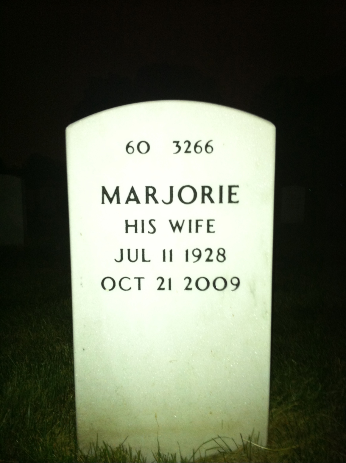 Back of headstone — Russell Knutson