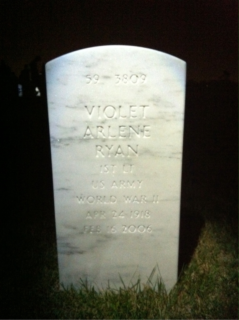 Back of headstone — Barry Ryan