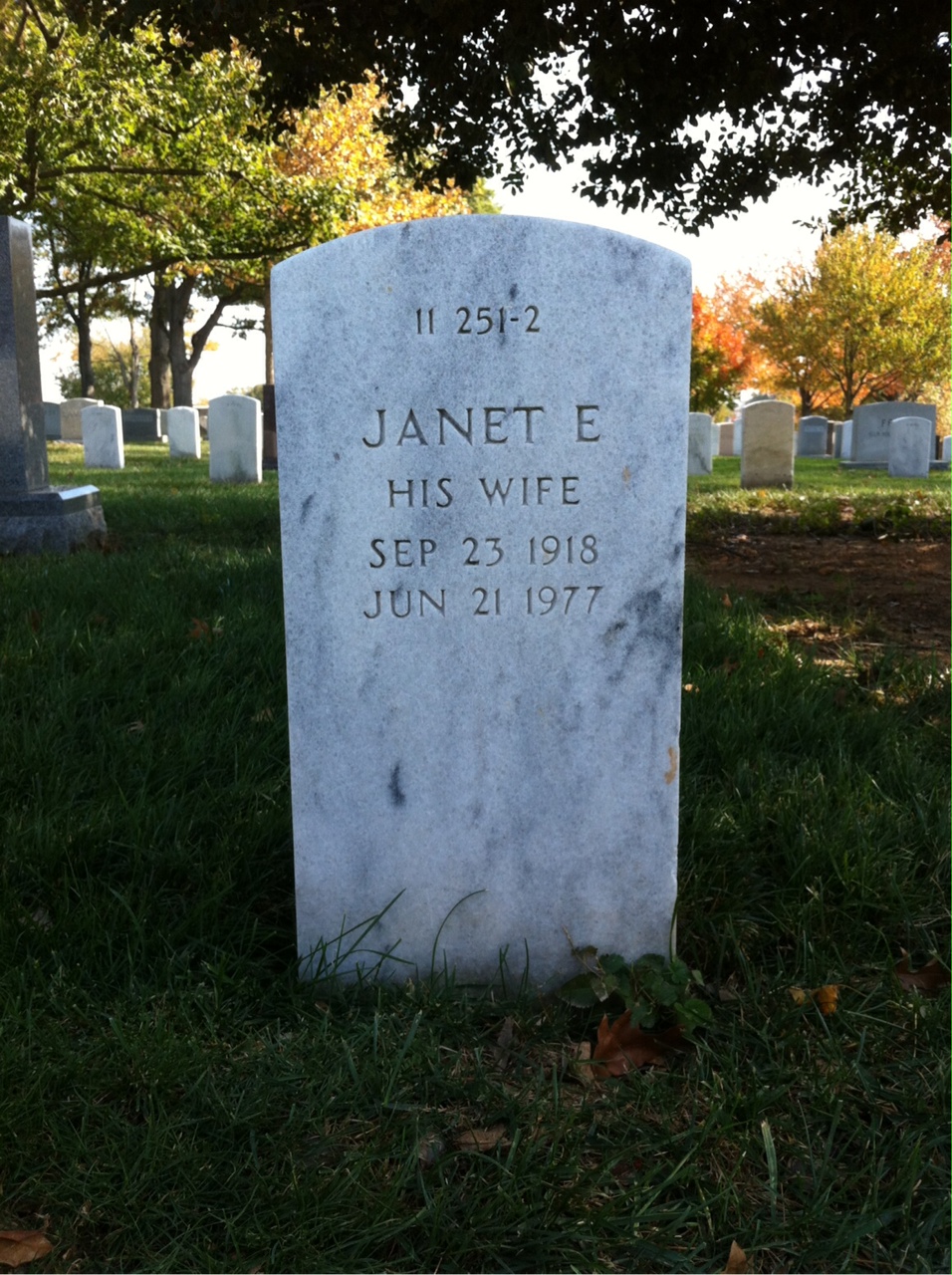 Back of headstone — Frederick Myers