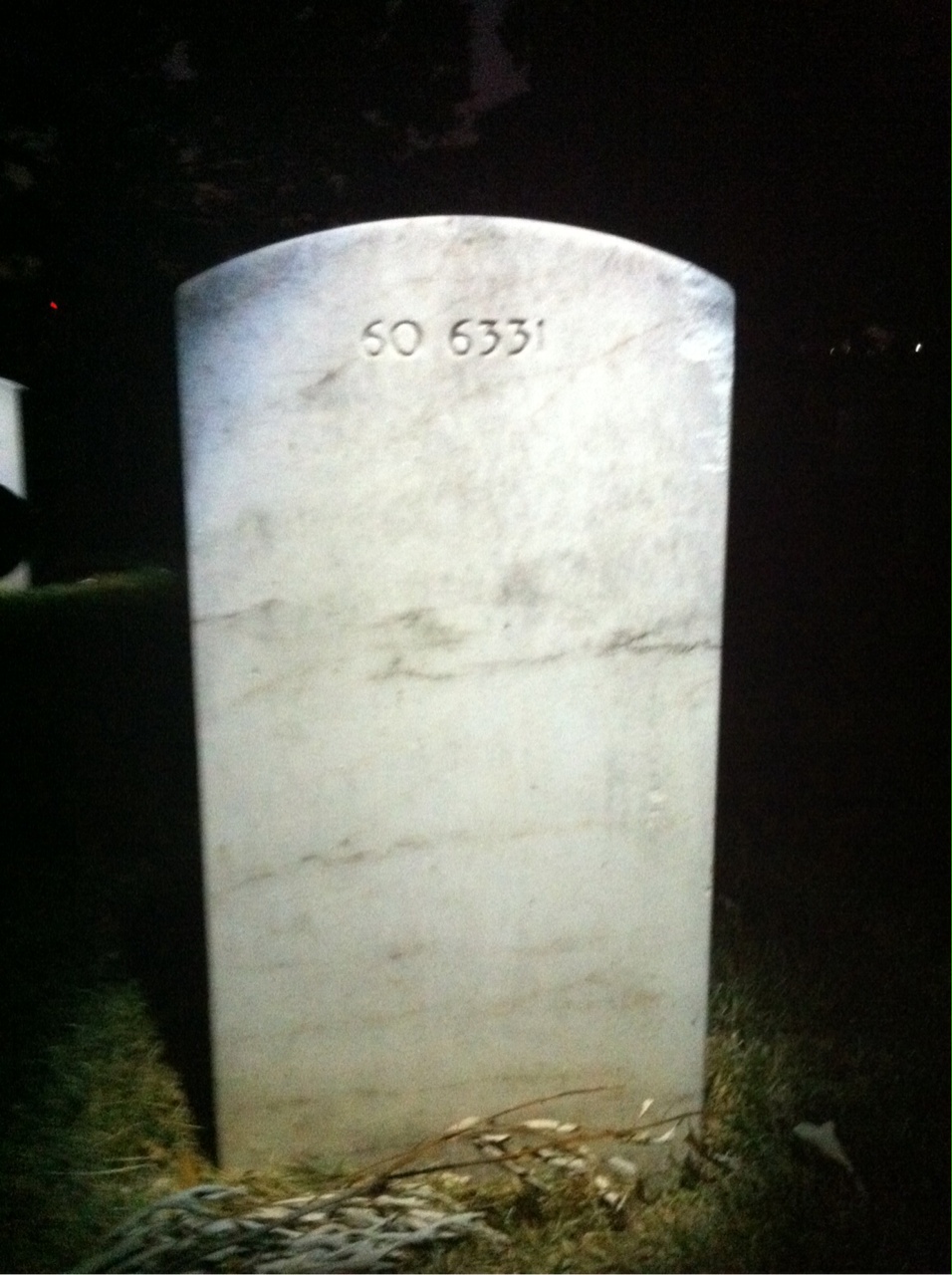 Back of headstone — Edward Moss