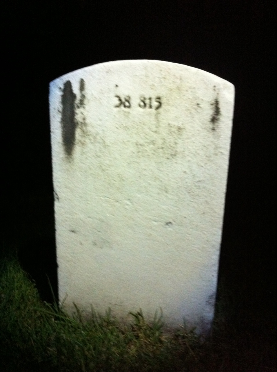 Back of headstone — John Shavatt