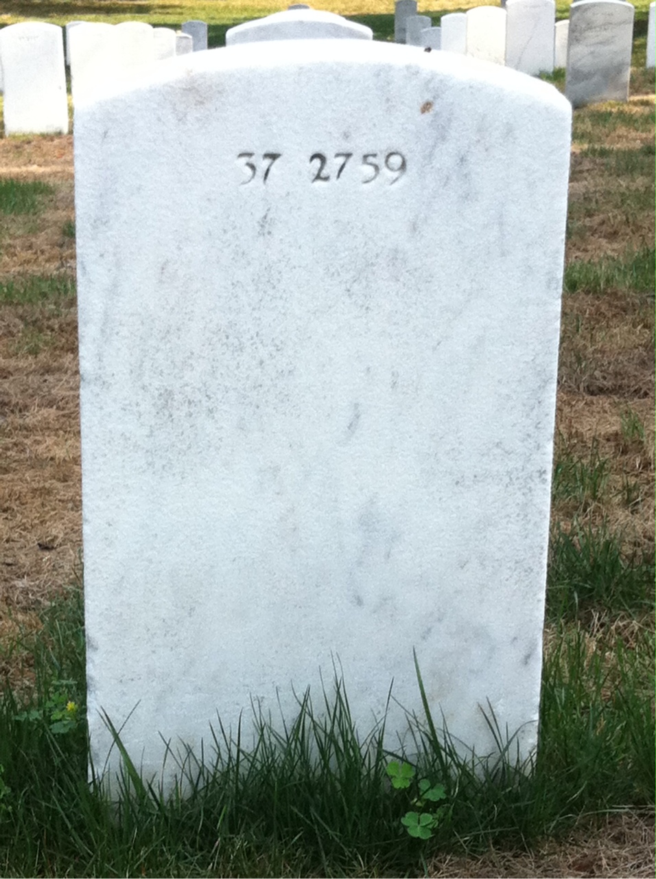 Back of headstone — Ralph Moffat