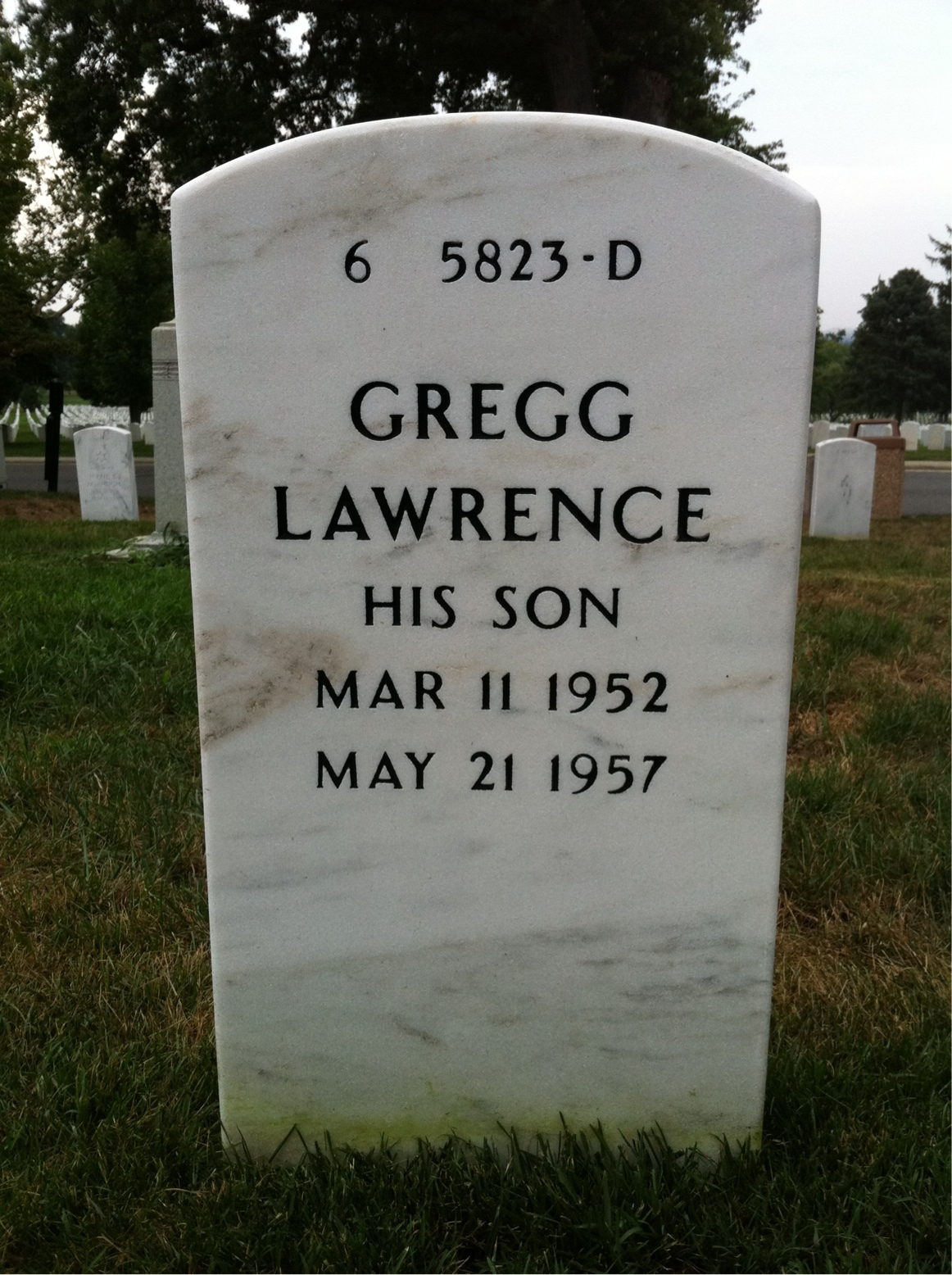 Back of headstone — George Miner