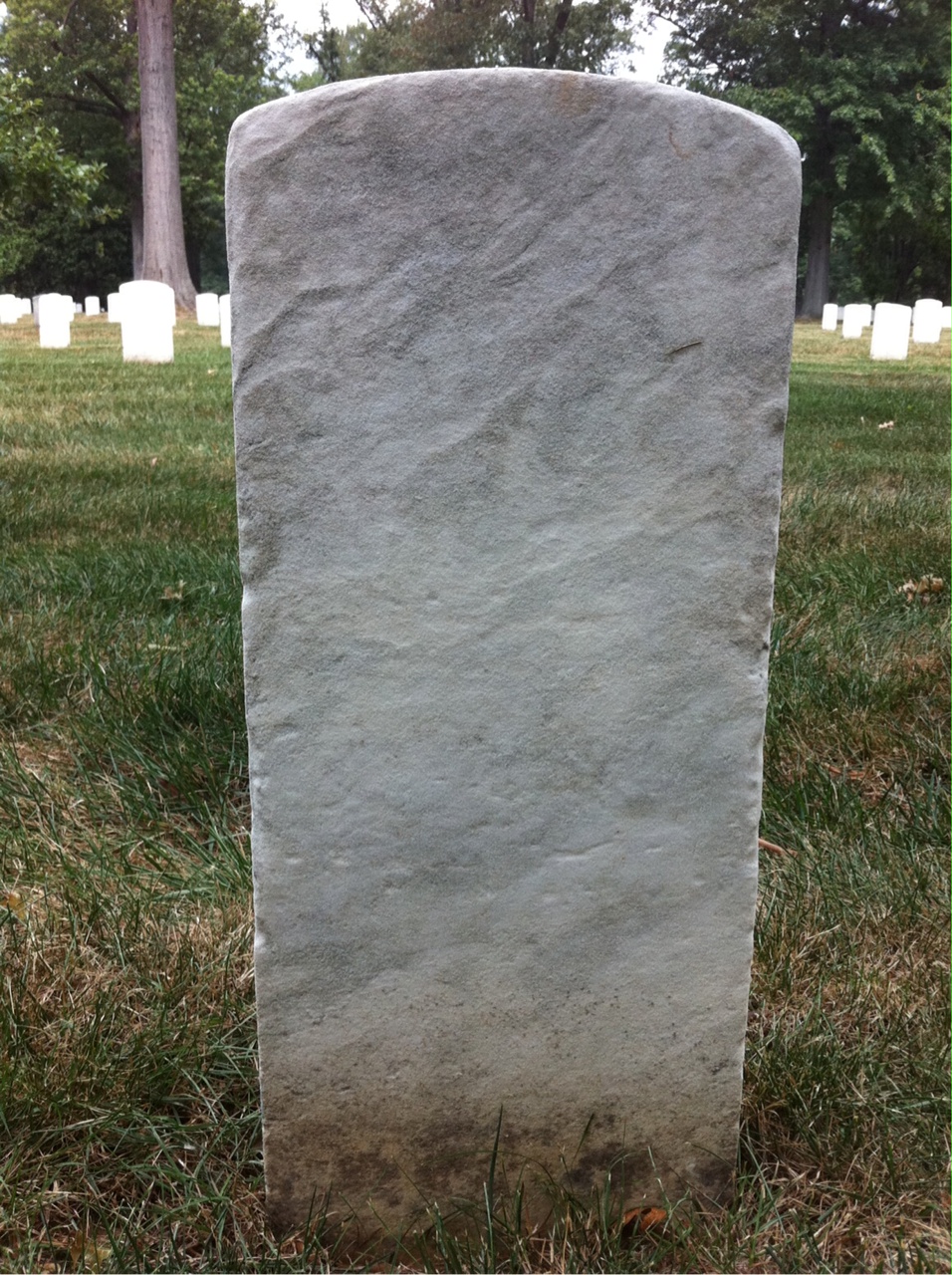 Back of headstone — George Abrams